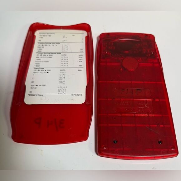 Texas Instruments TI-10 Elementary Math Calculator Red Yellow - Picture 4 of 7